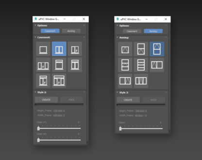 uPVC Window Generator • ArchvizTools